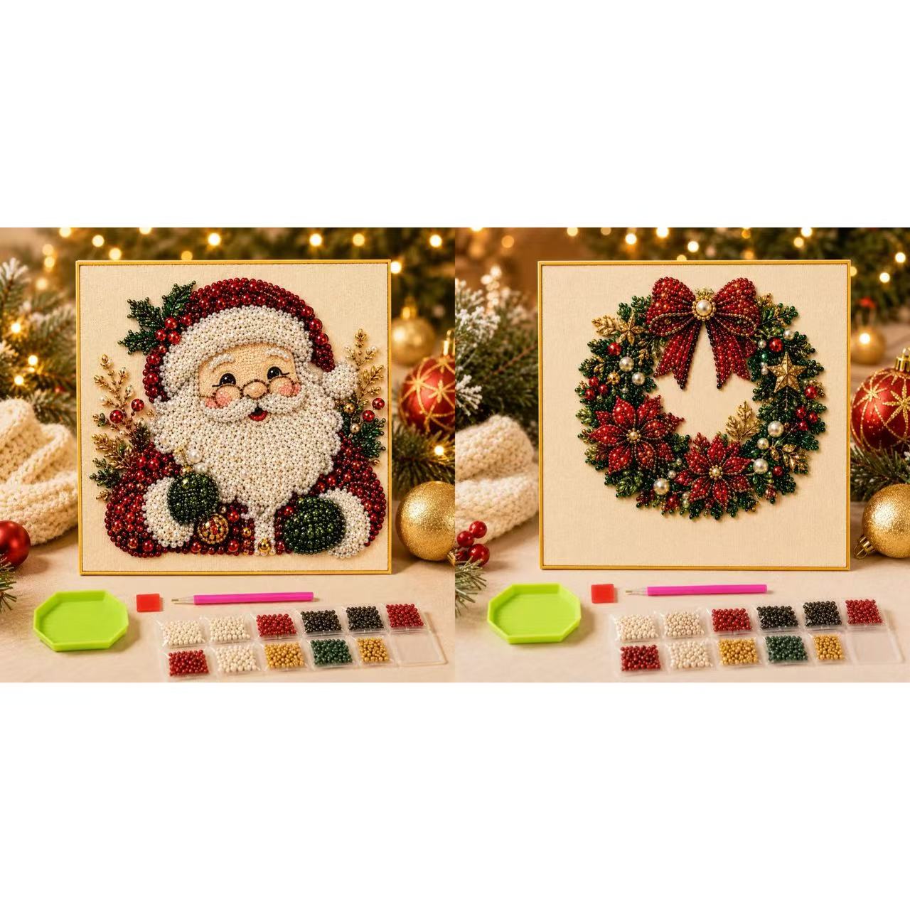 3D Pearl Diamond Painting DIY Kit – Christmas & Halloween Holiday Wall Art