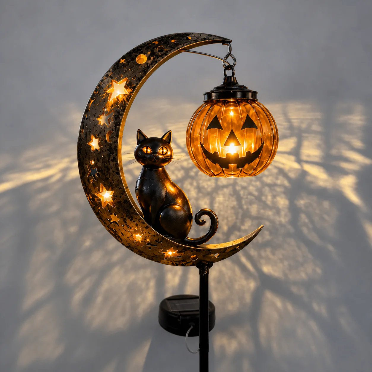 🎃 Halloween Pumpkin Moon Garden Stake Light