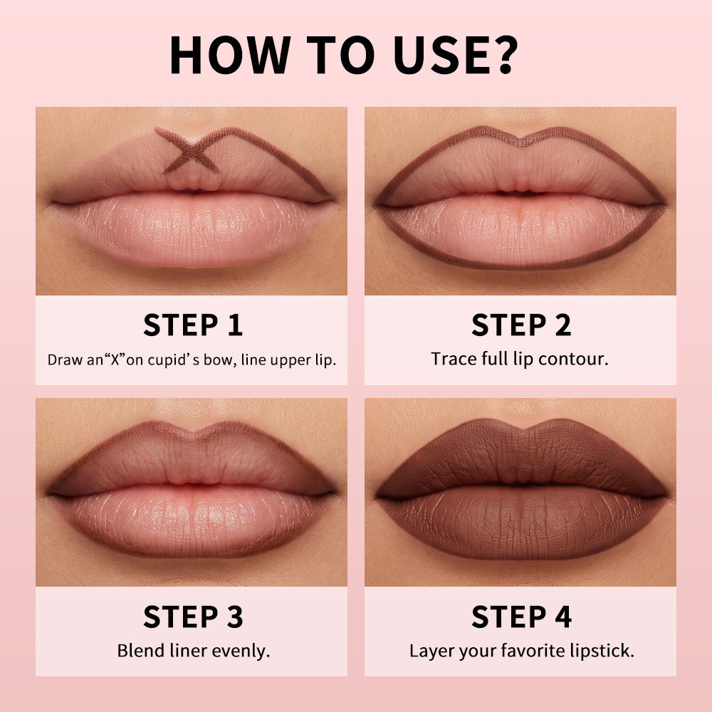 Creamy Lip Liner That Glides On Smoothly Without Tugging – High-Pigment, Blendable Soft Matte Color with Long-Lasting Wear