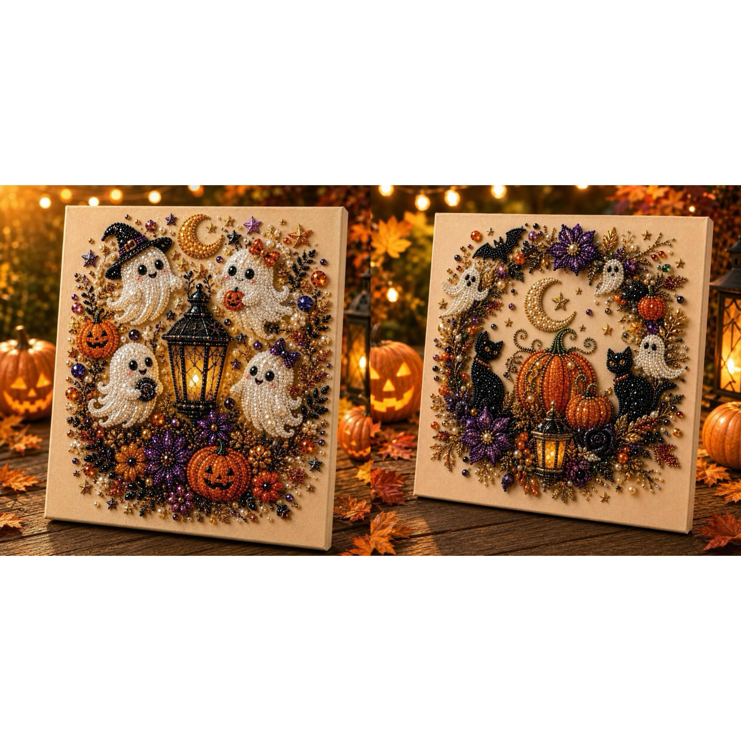 3D Pearl Diamond Painting DIY Kit – Christmas & Halloween Holiday Wall Art