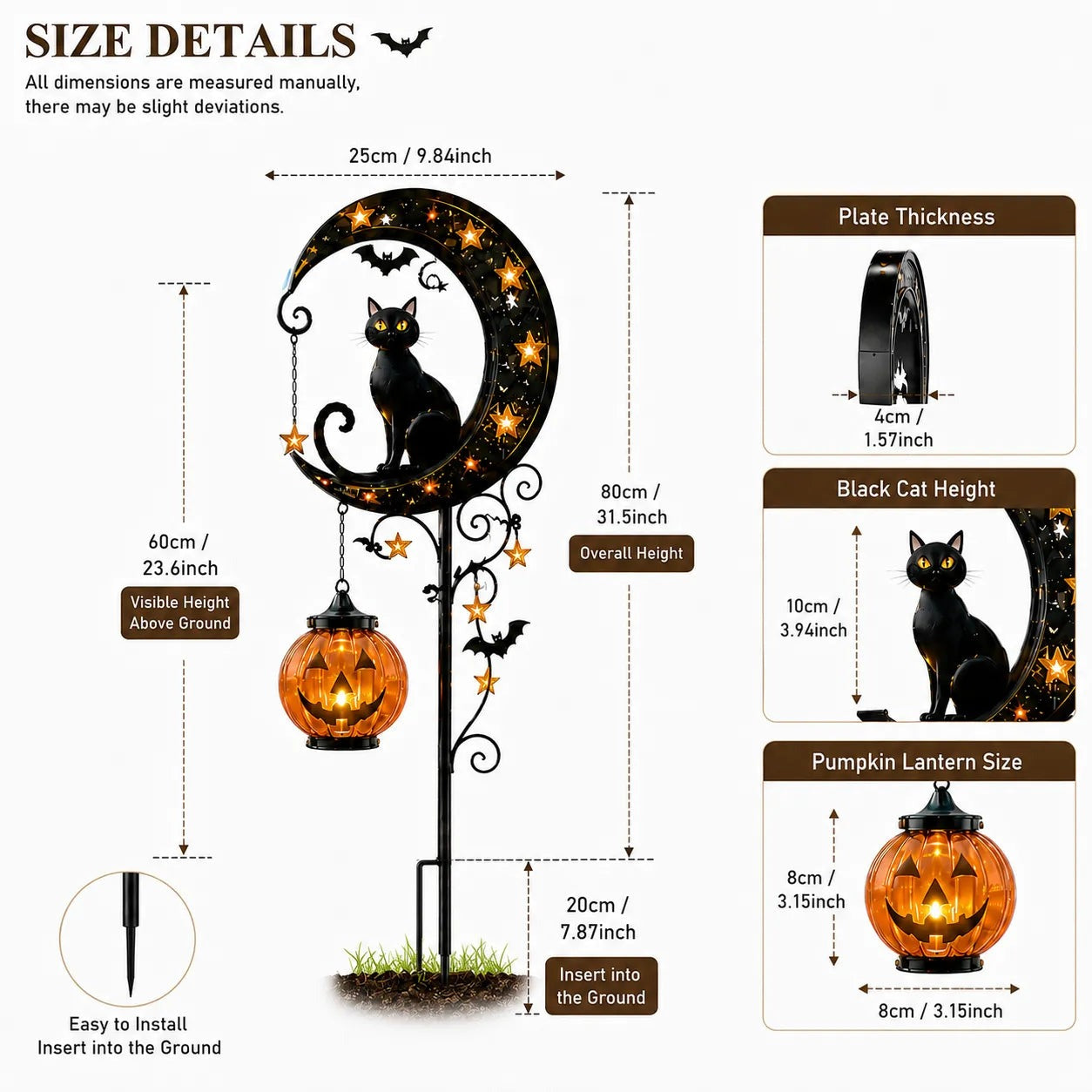 🎃 Halloween Pumpkin Moon Garden Stake Light