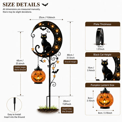 🎃 Halloween Pumpkin Moon Garden Stake Light