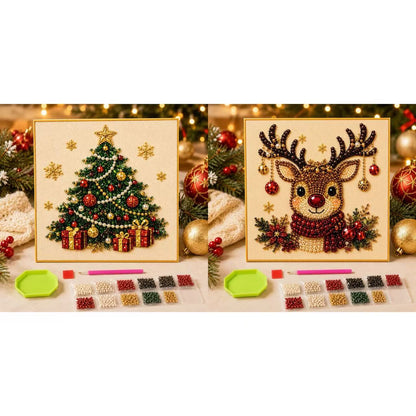 3D Pearl Diamond Painting DIY Kit – Christmas & Halloween Holiday Wall Art
