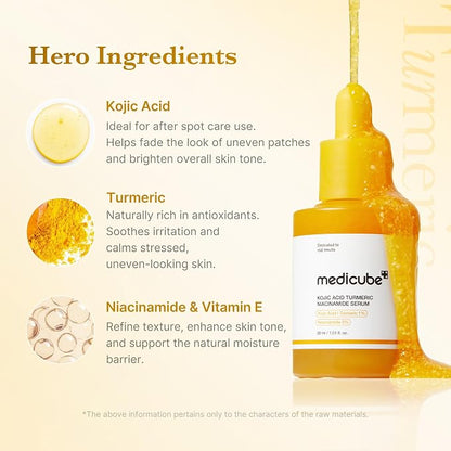 Kojic Acid & Turmeric Tone & Texture Care Set – 3-Step Daily Skincare Routine