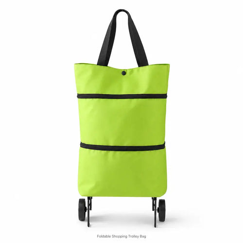 2-in-1 Foldable Shopping Trolley Bag with Wheels