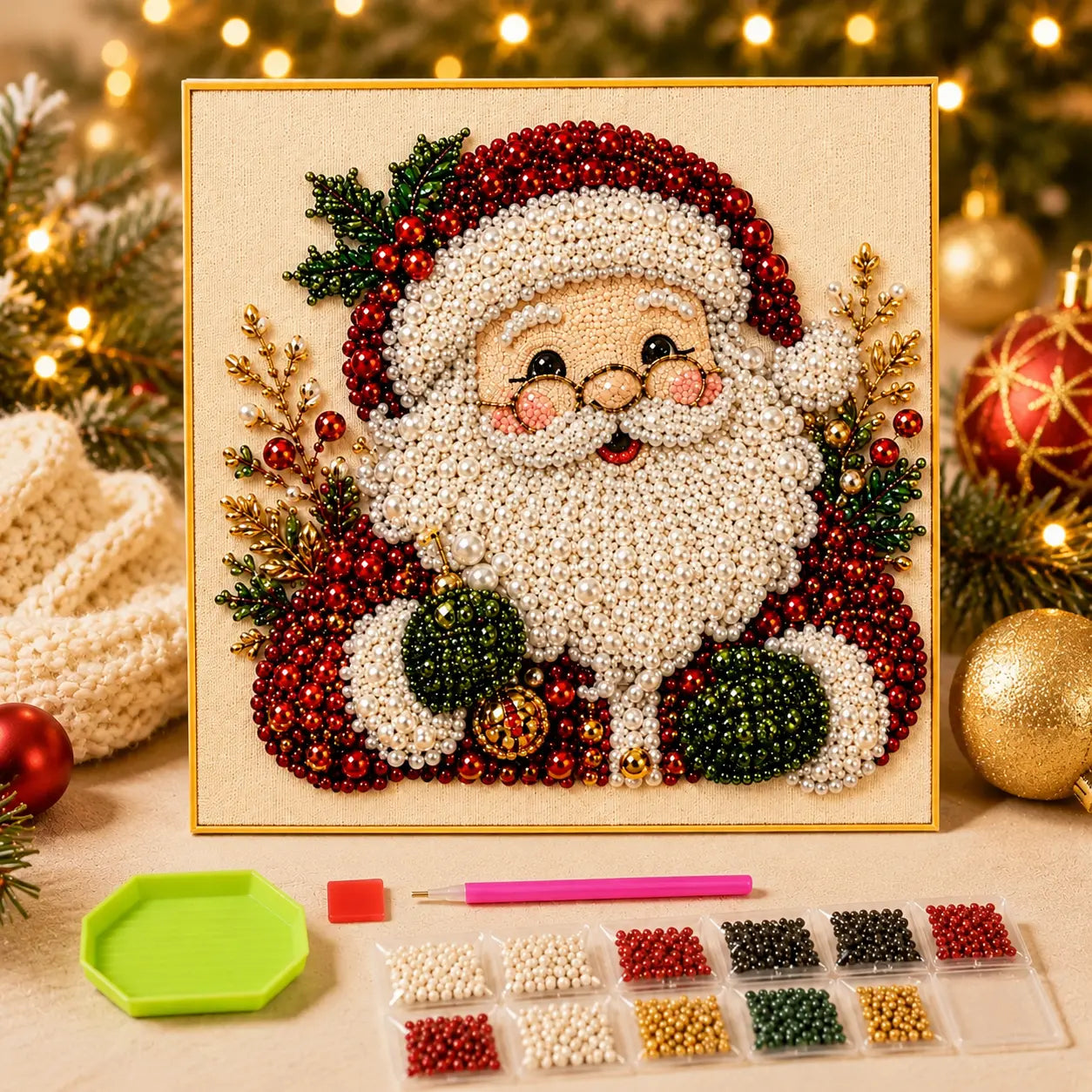3D Pearl Diamond Painting DIY Kit – Christmas & Halloween Holiday Wall Art