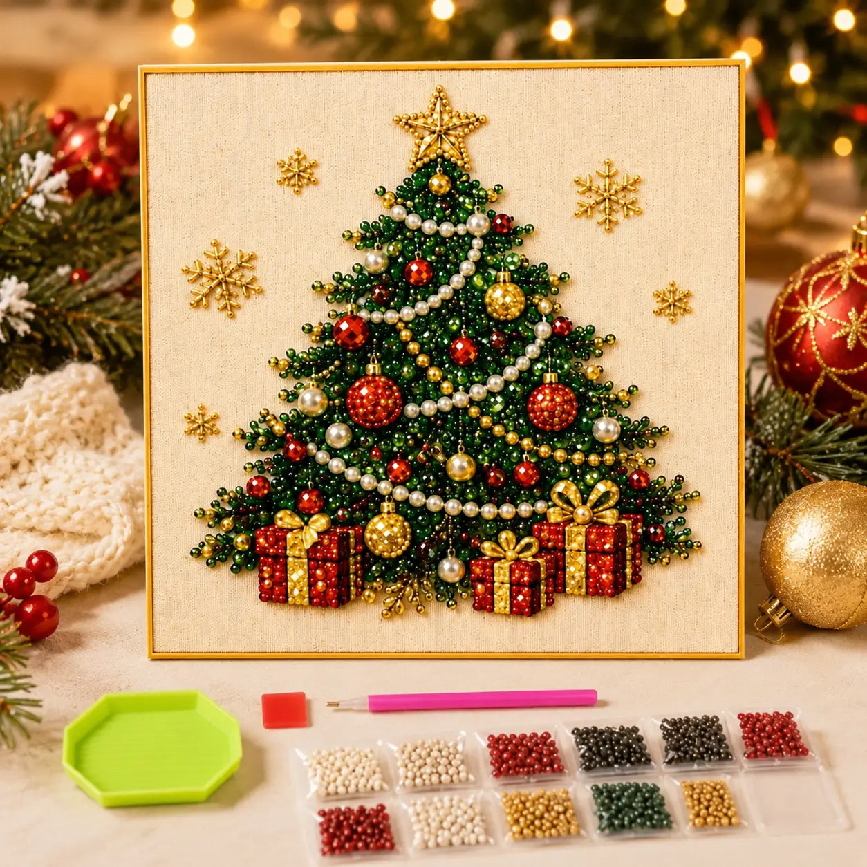 3D Pearl Diamond Painting DIY Kit – Christmas & Halloween Holiday Wall Art