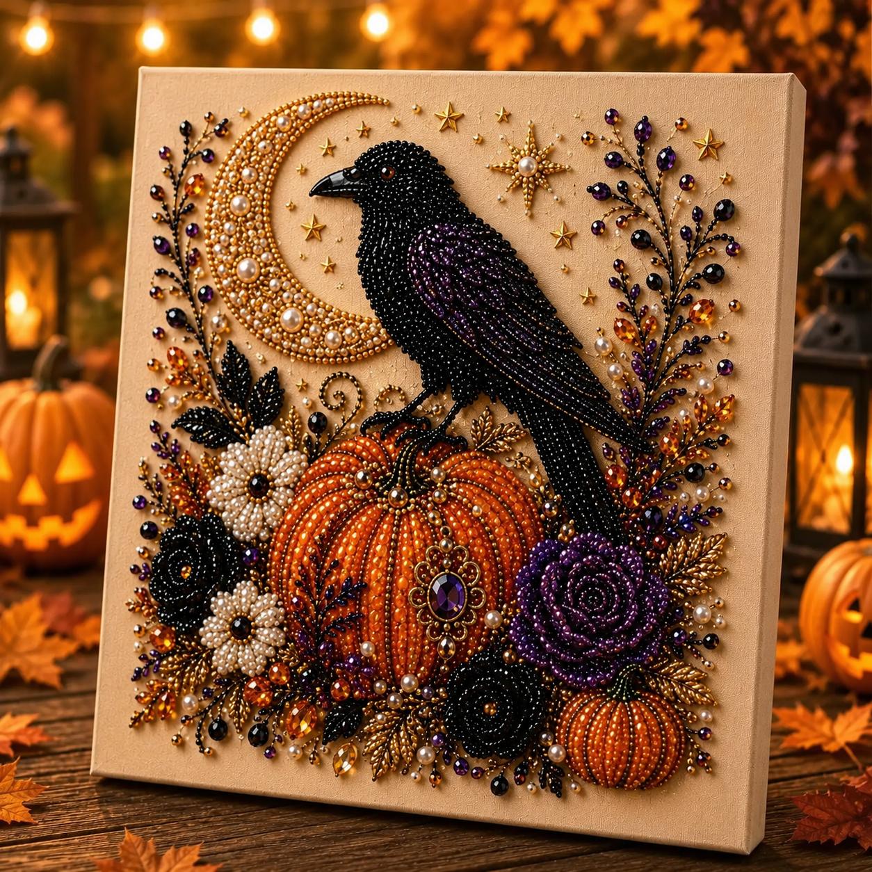 3D Pearl Diamond Painting DIY Kit – Christmas & Halloween Holiday Wall Art