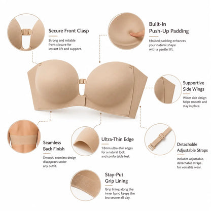💜LAST DAY BUY 1 GET 1 FREE💜Seamless Front Closure Bra With Adjustable Straps