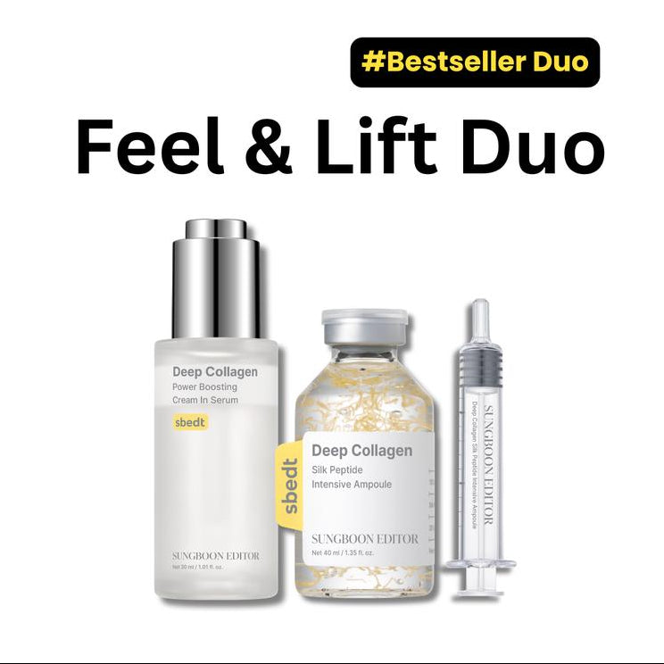 Peptide & Collagen Hydration Duo – Firming Serum + Silk Ampoule for Smooth, Plump & Glowing Skin