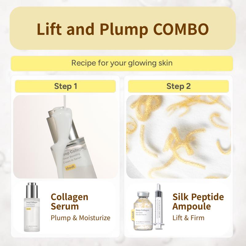 Peptide & Collagen Hydration Duo – Firming Serum + Silk Ampoule for Smooth, Plump & Glowing Skin