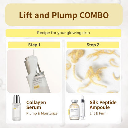 Peptide & Collagen Hydration Duo – Firming Serum + Silk Ampoule for Smooth, Plump & Glowing Skin