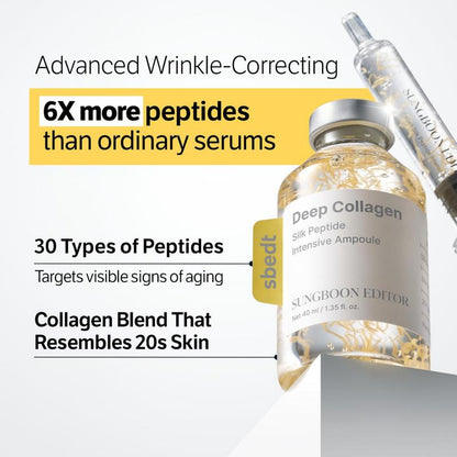 Peptide & Collagen Hydration Duo – Firming Serum + Silk Ampoule for Smooth, Plump & Glowing Skin