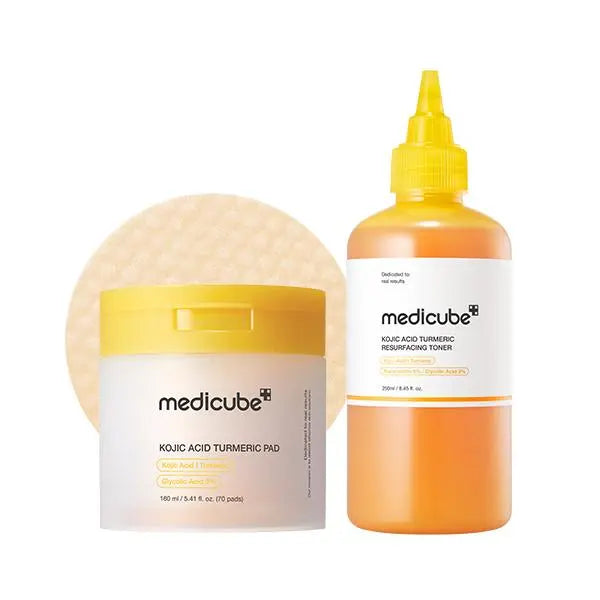 Kojic Acid & Turmeric Tone & Texture Care Set – 3-Step Daily Skincare Routine