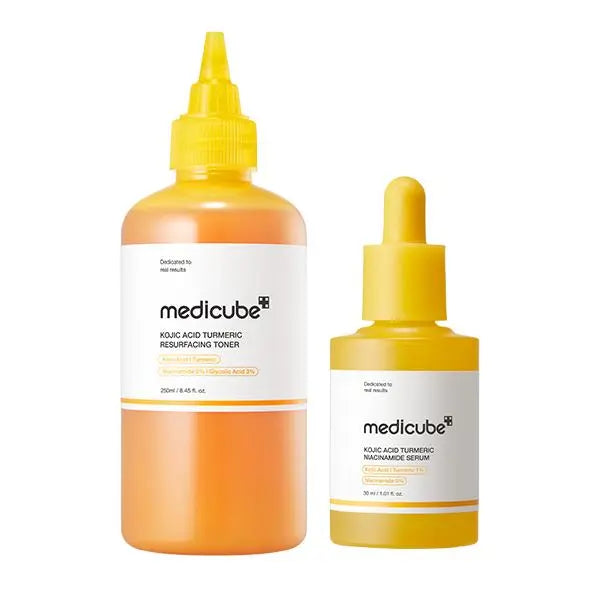 Kojic Acid & Turmeric Tone & Texture Care Set – 3-Step Daily Skincare Routine