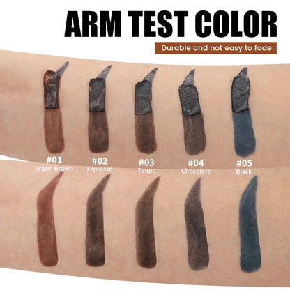 5-Color Peel-Off Brow Tint – Waterproof Long-Lasting Eyebrow Tint for Natural, Defined Brows