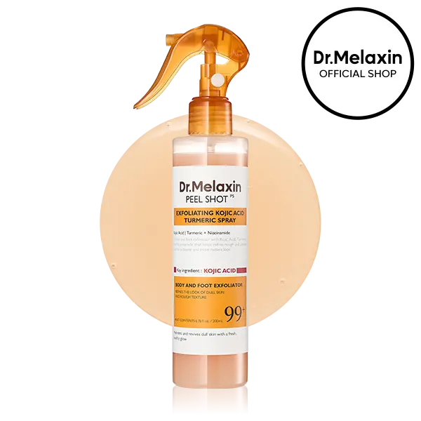 Kojic Acid Turmeric Body Brightening Spray | Exfoliating Treatment for Rough & Uneven Skin Tone