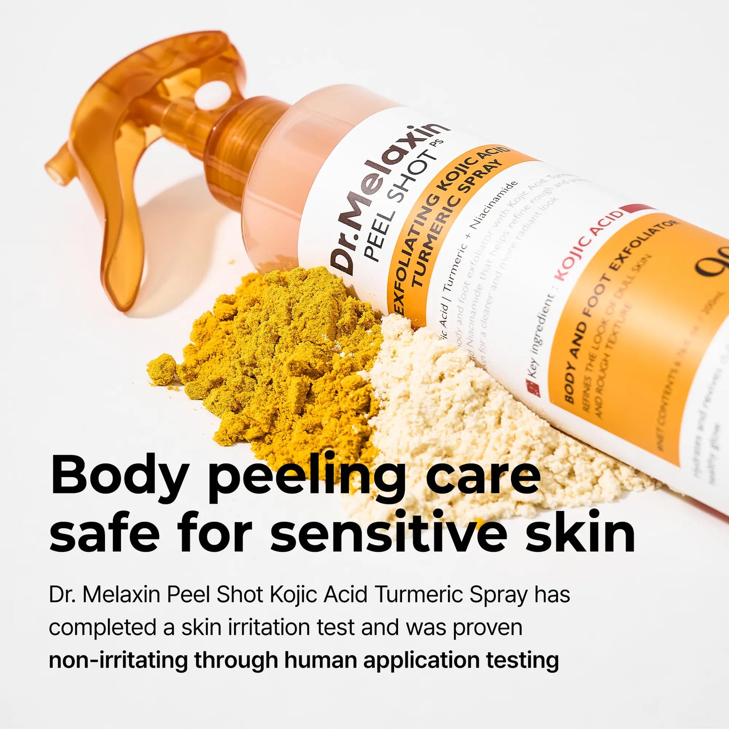 Kojic Acid Turmeric Body Brightening Spray | Exfoliating Treatment for Rough & Uneven Skin Tone