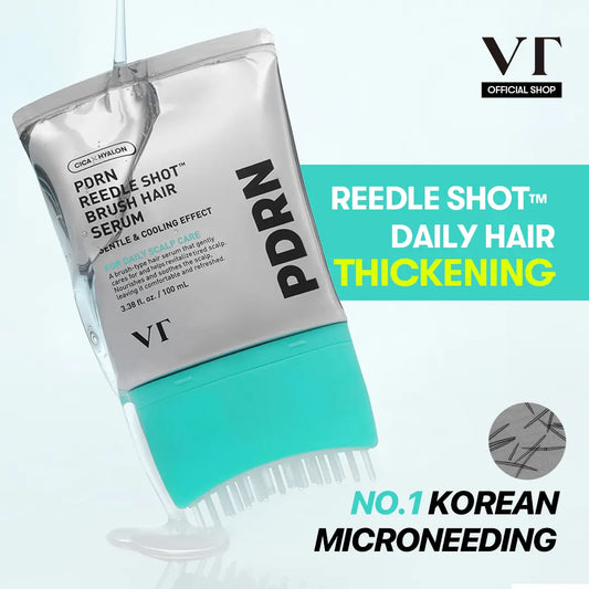 PDRN Scalp Serum Hair Brush – Hair Thickening & Fuller-Looking Hair, Root Volume, Hairline & Dry Scalp Care, Lightweight Daily Root Treatment