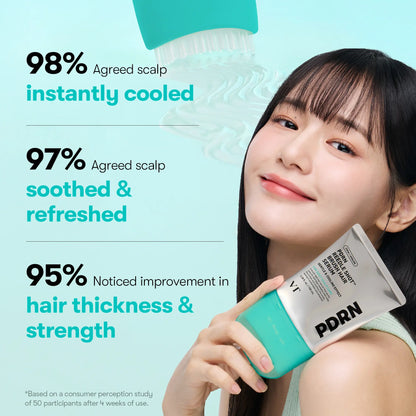 PDRN Scalp Serum Hair Brush – Hair Thickening & Fuller-Looking Hair, Root Volume, Hairline & Dry Scalp Care, Lightweight Daily Root Treatment