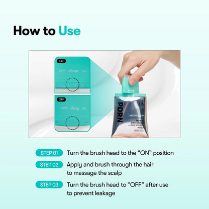 PDRN Scalp Serum Hair Brush – Hair Thickening & Fuller-Looking Hair, Root Volume, Hairline & Dry Scalp Care, Lightweight Daily Root Treatment