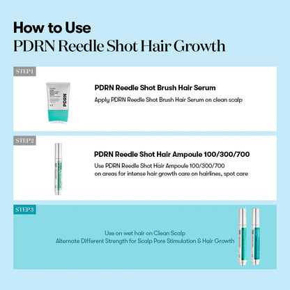PDRN Scalp Serum Hair Brush – Hair Thickening & Fuller-Looking Hair, Root Volume, Hairline & Dry Scalp Care, Lightweight Daily Root Treatment