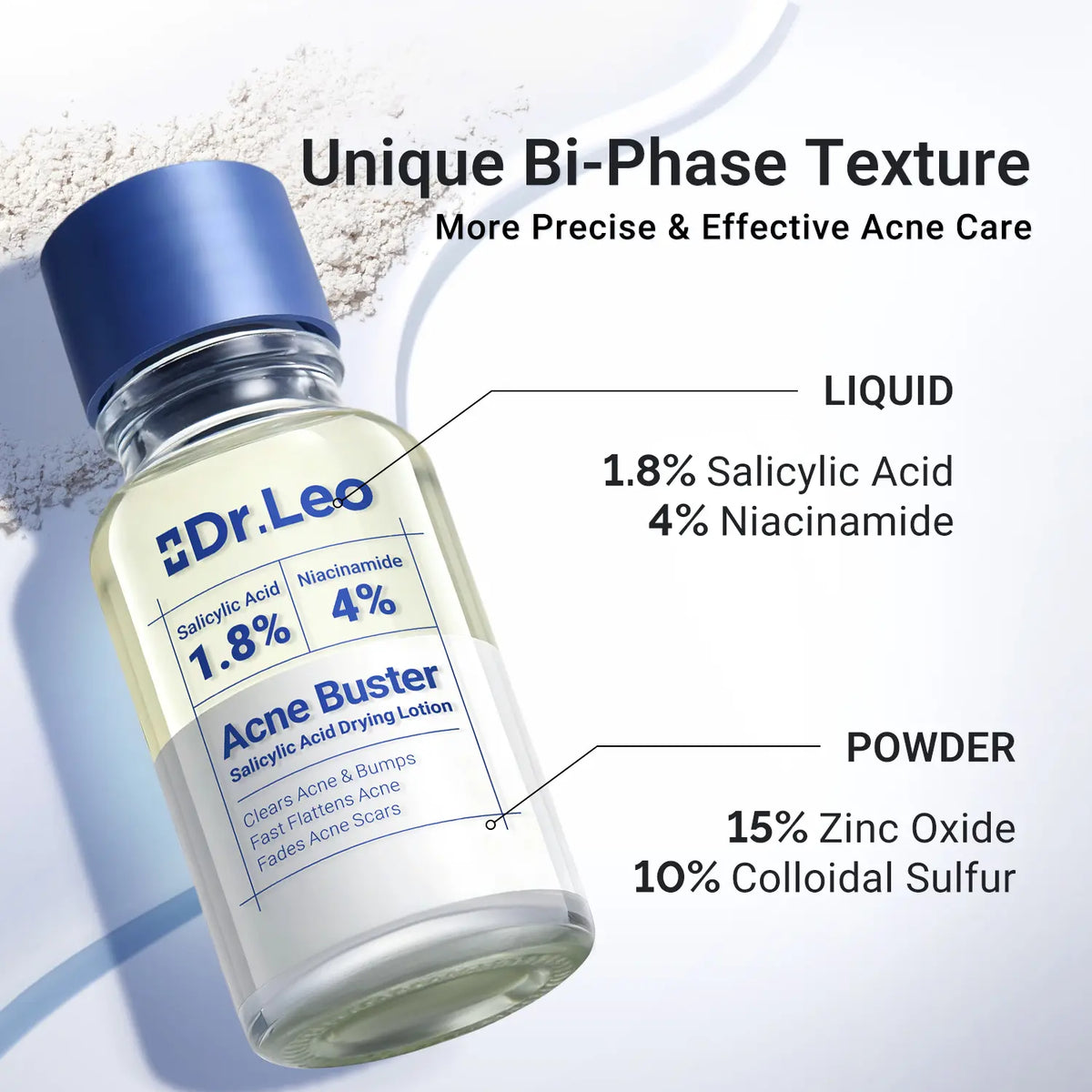 Drying Lotion for Pimple & Body Acne | Visibly Shrinks Pimples in 24 Hours & Helps Fade Acne Marks in 7 Days | 1.8% Salicylic Acid, 10% Sulfur & 4% Niacinamide | 20ml
