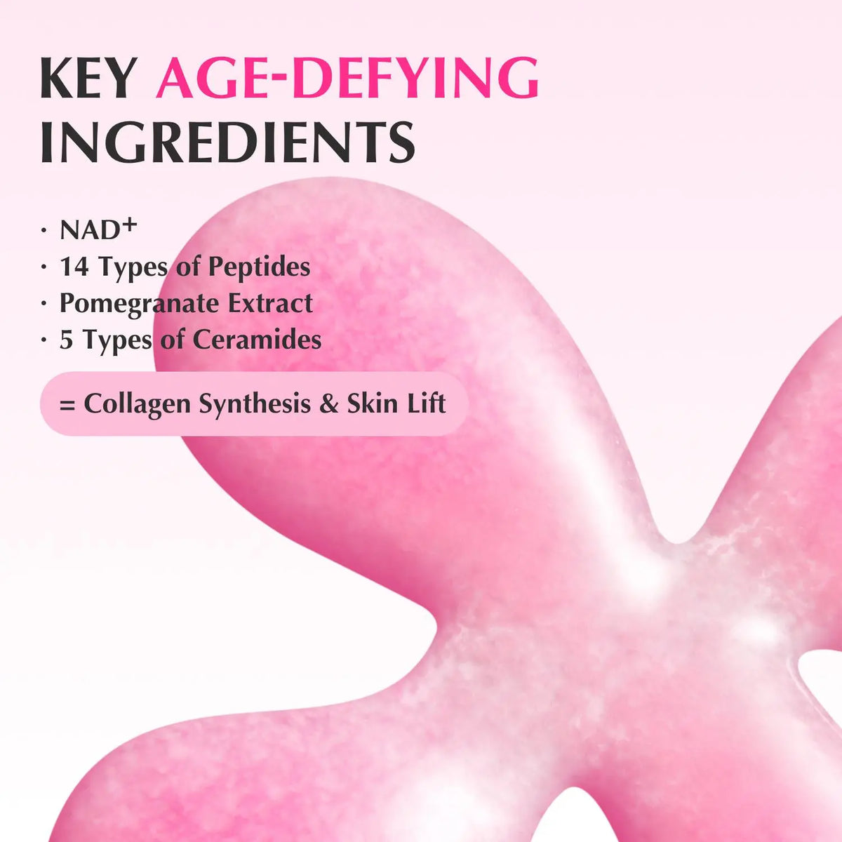 NAD+ Peptide Boosting Serum & Cream Duo | Pink Cream for Anti-Aging, Firming & Lifting, Jawline, Neck, Décolleté