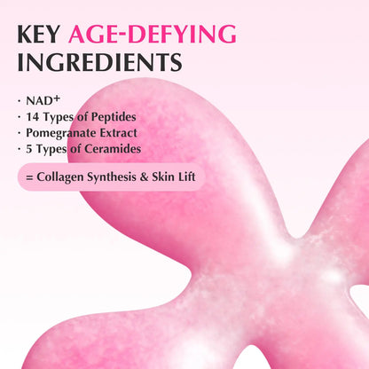 NAD+ Peptide Boosting Serum & Cream Duo | Pink Cream for Anti-Aging, Firming & Lifting, Jawline, Neck, Décolleté