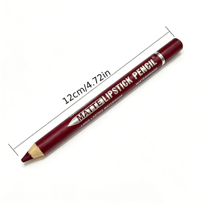 12-Piece Waterproof Matte Lip Liner Set with Sharpener – Easy-Glide Color for Precise, Defined Lips