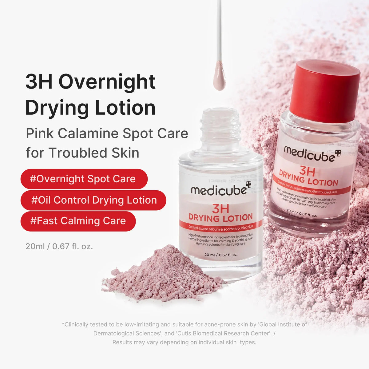 Overnight Pink Calamine Drying Lotion | Targeted Spot Care for Blemishes, Whiteheads, Blackheads & Oily-Prone Skin