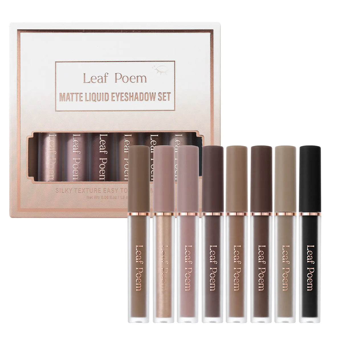 8-Shade Matte Liquid Eyeshadow Pen Set – Blendable, Waterproof & Long-Lasting Eye Color