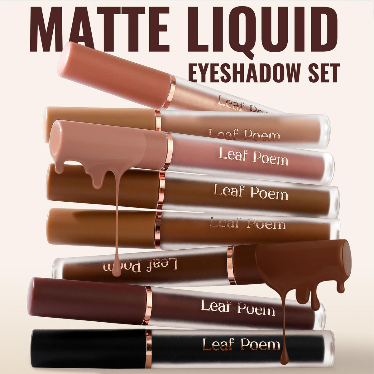 8-Shade Matte Liquid Eyeshadow Pen Set – Blendable, Waterproof & Long-Lasting Eye Color