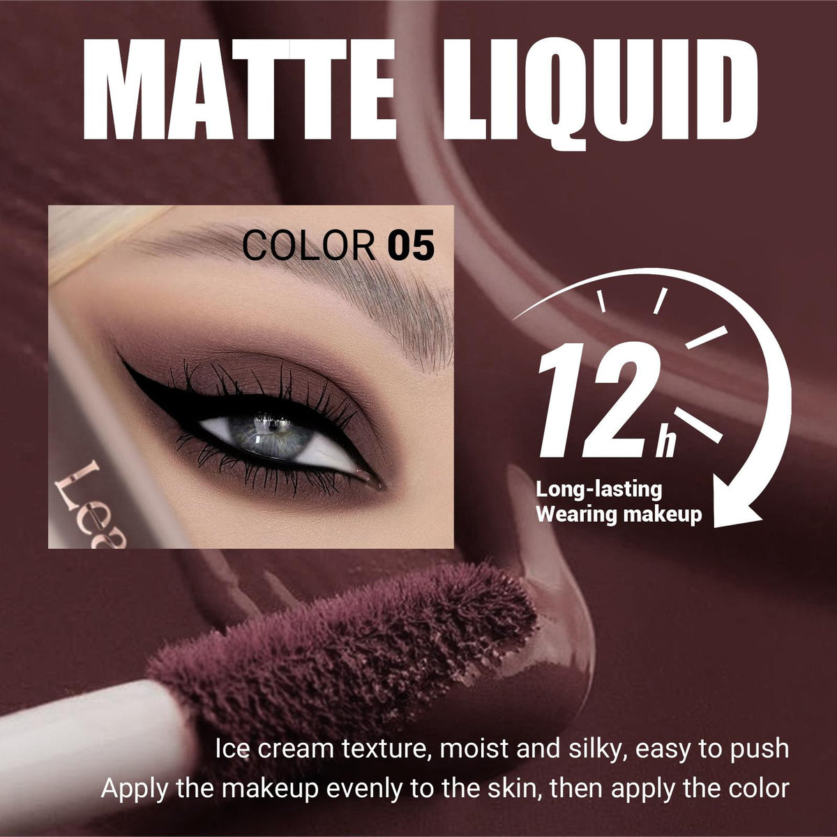 8-Shade Matte Liquid Eyeshadow Pen Set – Blendable, Waterproof & Long-Lasting Eye Color