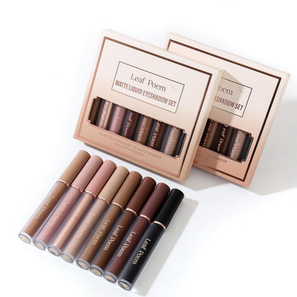8-Shade Matte Liquid Eyeshadow Pen Set – Blendable, Waterproof & Long-Lasting Eye Color