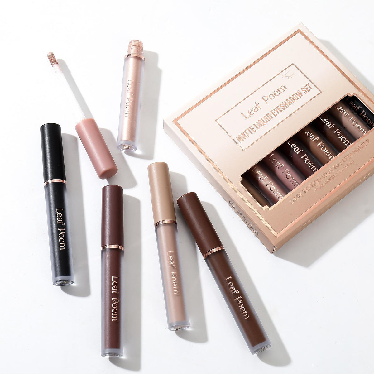 8-Shade Matte Liquid Eyeshadow Pen Set – Blendable, Waterproof & Long-Lasting Eye Color