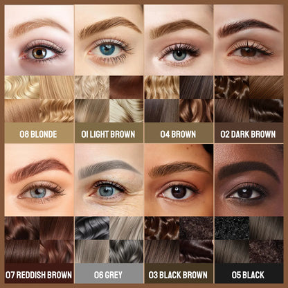 2-in-1 Hair-Like Eyebrow Pen & Eyeliner – Waterproof Dual-Ended Brow Pencil with Fine Brush Tip