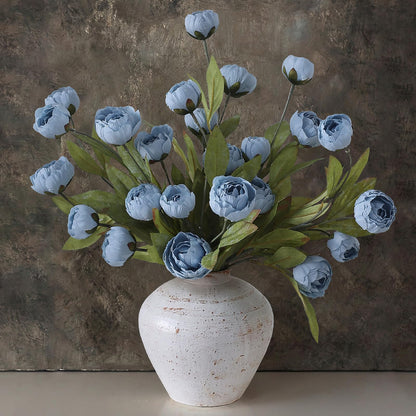 27" Artificial Peony Stems – Elegant Silk Flowers for DIY Bouquets, Wedding & Home Décor