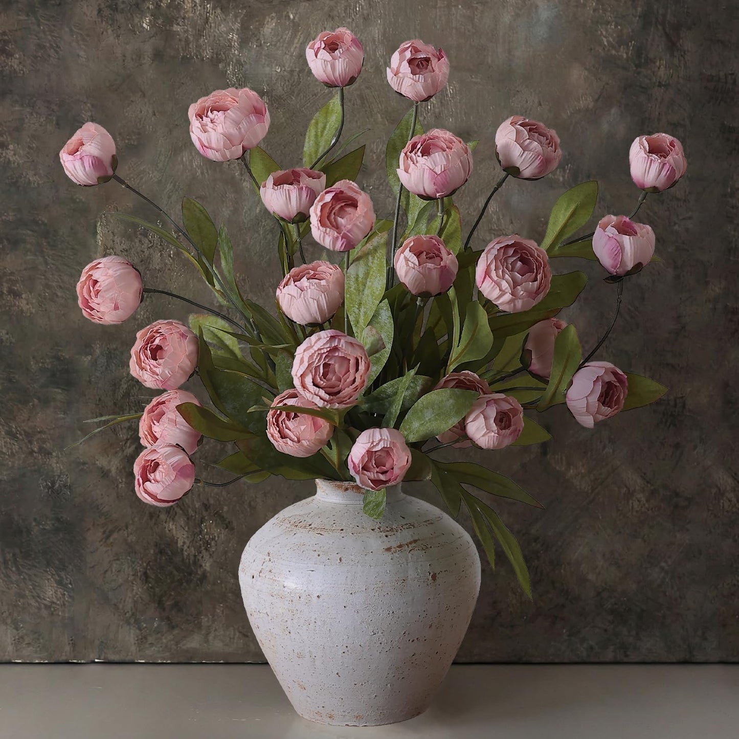 27" Artificial Peony Stems – Elegant Silk Flowers for DIY Bouquets, Wedding & Home Décor