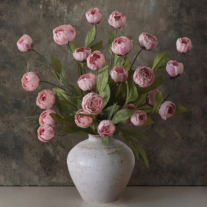 27" Artificial Peony Stems – Elegant Silk Flowers for DIY Bouquets, Wedding & Home Décor