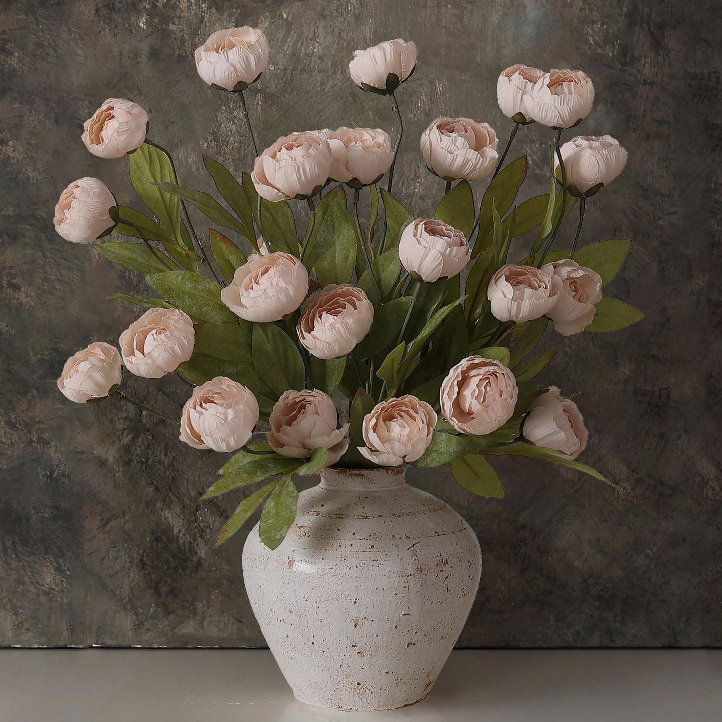 27" Artificial Peony Stems – Elegant Silk Flowers for DIY Bouquets, Wedding & Home Décor