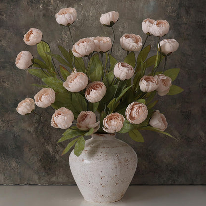 27" Artificial Peony Stems – Elegant Silk Flowers for DIY Bouquets, Wedding & Home Décor