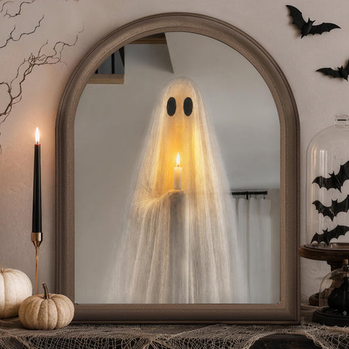Light Up Ghost Mirror – Halloween Decor