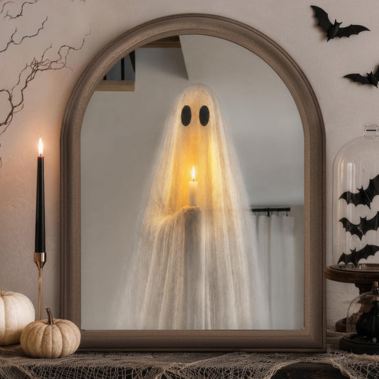 Light Up Ghost Mirror – Halloween Decor