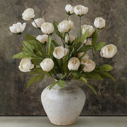 27" Artificial Peony Stems – Elegant Silk Flowers for DIY Bouquets, Wedding & Home Décor