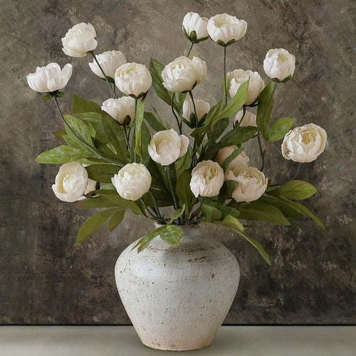 27" Artificial Peony Stems – Elegant Silk Flowers for DIY Bouquets, Wedding & Home Décor