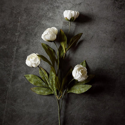 27" Artificial Peony Stems – Elegant Silk Flowers for DIY Bouquets, Wedding & Home Décor
