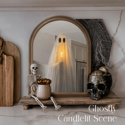 Light Up Ghost Mirror – Halloween Decor