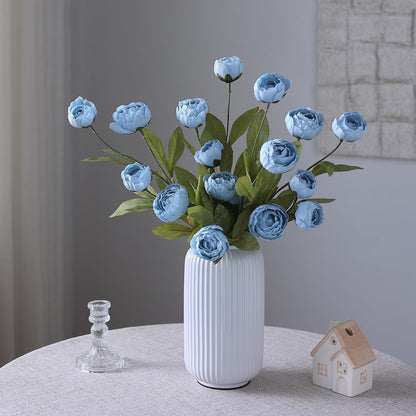 27" Artificial Peony Stems – Elegant Silk Flowers for DIY Bouquets, Wedding & Home Décor