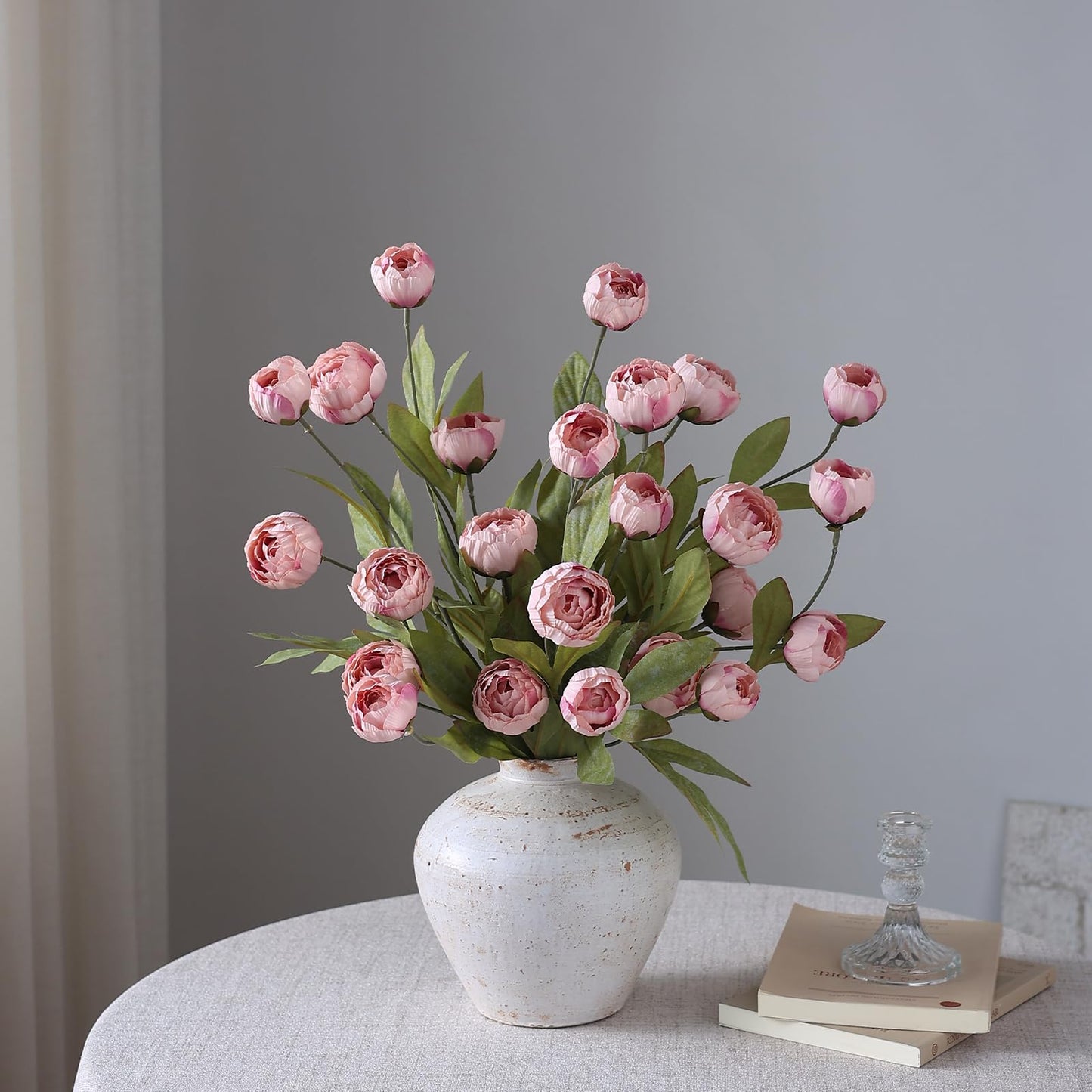27" Artificial Peony Stems – Elegant Silk Flowers for DIY Bouquets, Wedding & Home Décor
